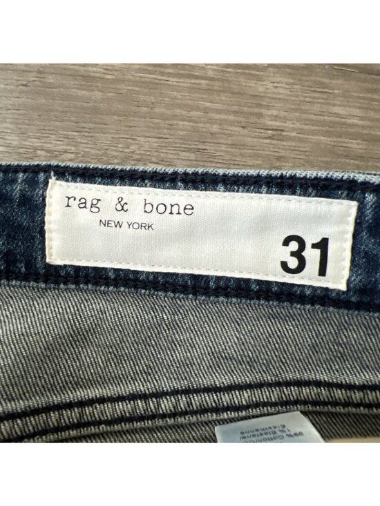 Rag Bone Nina High Rise Cigarette Crop Jean Womens 31 Vallery Wash New - Picture 4 of 16